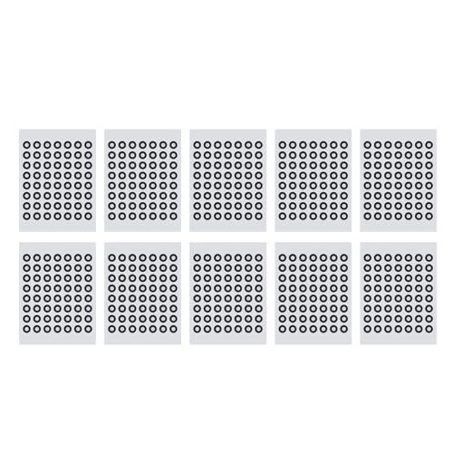 10 Blatt 6 Mm 3D-Scan-Marker, Reflektierende Tracking-Punkt-Aufkleber, Hohes Reflexionsvermögen, Wiederverwendbar für 3D-Scanner und Optische Vermessung
