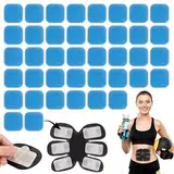 UVVRUR EMS Gel Pads, 40 Stück, für EMS Muskelstimulator, Bauchtrainer, Muskelstimulation, Elektrostimulation, Ersatzteile (40 Stück)