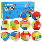 Faburo 10PCS Puzzle Würfel Mitgebsel Montage Luban Cube Blocks Würfel Puzzle Luban Knobelspiele Zuberwürfel Geduldsspiele Partygeschenke ab 7-14 für Kinder Mitgebsel Kindergeschenk Gastgeschenke