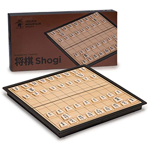 Yellow Mountain Imports Shogi Japanisches Schach Magnetisches Reise-Spiel-Set - 24,8 Zentimeter