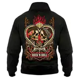 Spaß Kostet Herren Harrington Jacke Rockn Roll Rockabella Rockabilly Hot Oldschool style