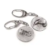 Neuseeland/Kiwi-Vogel "Travel Safely"-Schlüsselanhänger aus Metall für Reisende, Geschenk