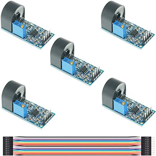 Youmile 5 Stk ZMCT103C AC-Sensor Einphasen-Stromwandlermodul Stromsensor 5A Stromwandler AC Aktiver Ausgang Onboard-Präzision mit Dupont-Leitung Für Arduino