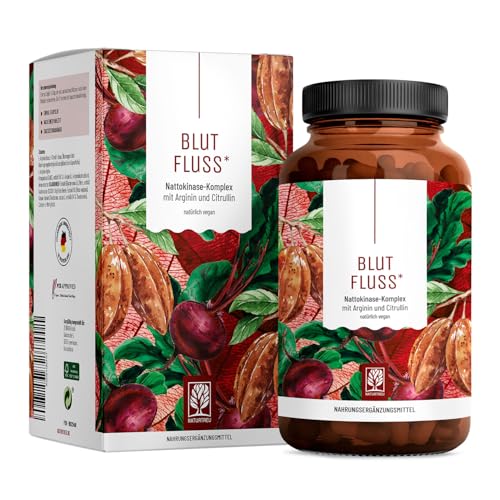 NATURTREU® Blutfluss hochdosierte L-Arginin-Kapseln mit Citrullin – Premium Komplex aus L-Arginin Base, L-Arginin (AAKG), L-Arginin HCL – 180 vegane Kapseln in Deutschland hergestellt & laborgeprüft