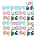 25PCS Hundehaarschleifen, Fruchtmuster Tierhaarschleifen Krawatte Welpe Teddy Gummiband Bogenhaarpflege Zubehör