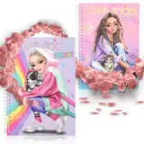 Depesche TOPModel 2er Set Pocket Malbücher (12726 + 12727): 240 Seiten Kompakte Kreativbücher für Modezeichnen unterwegs mit Glanzcover und Trend-Accessoires Stickerbogen