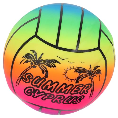 CIYODO Aufblasbarer Strandball, Aufblasbarer Regenbogen-Volleyball, Aufblasbarer Regenbogenball