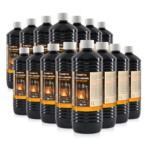 Höfer Chemie 15 x 1 Liter FLAMBIOL® Lampenöl für Öl-Lampen, Petroleum Lampen & Gartenfackeln