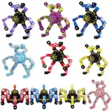 Roboter Fidget Spinner Gastgeschenk Kindergeburtstag,10PCS DIY Verformbare Fingerspitze Gyro Hand Finger Spinning Schreibtisch Spielzeug,Kleine Geschenke für 5-13 Jahre Kinder