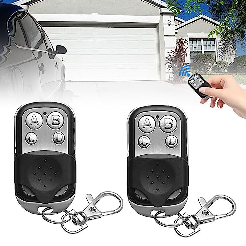 Gobesty 2 Stück Universal Garagentor Fernbedienung, 433 MHz Garagentoröffner Handsender Fernbedienung Klonen Garagentor Gate Transmitter für Schalter Licht, Garagentor, Rollladenschalter