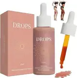 Bräunungstropfen zum Trinken, Sunless Tanning Drops für Gesicht und Körper, Allmählicher Selbstbräuner Tropfen, bräunungstropfen fördert die Gesundheit und Pigmentierung der Haut, Unisex 60 ml