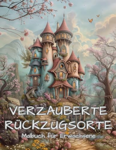 Verzauberte Rückzugsorte:: Malbuch für Erwachsene Antistress mit märchenhaften Feenhäusern für Stressabbau, achtsame Entspannung und kreative Auszeit.