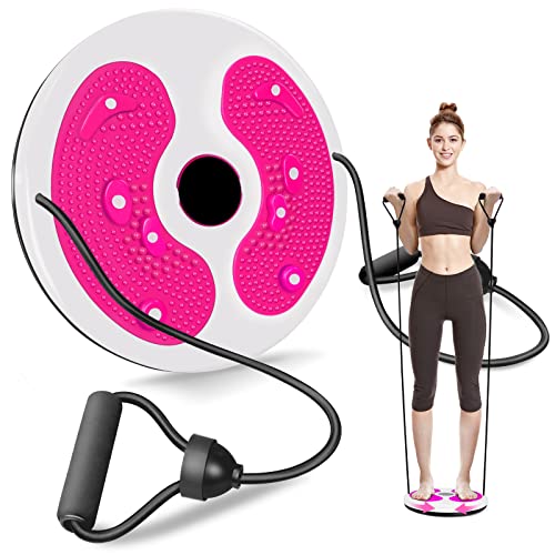 MAIKEHIGH Twist Waist Disc, Multifunktions Magnet Massage Fitness Drehscheibe mit Kordelzug Bauchtrainer Drehscheibe Aerobic-Training für Taille Übung und Fußmassage