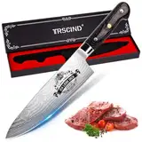 TRSCIND Küchenmesser, Valentinstags geschenk für Ihn, Jahrestag Geschenk für Ihn Freund Ehemann, Valentines Day Gift for Him, Ich Liebe Dich Geschenke für Männer, Profi Kochmesser Messer Scharf