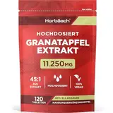 Granatapfelextrakt 11,250mg | 120 Vegane Tabletten | 40% Ellagsäure (45:1 Extrakt) | Hochdosiert | von Horbaach