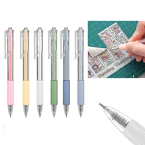 SURALIN 6 PCS Schneidestift Papierschneider Schneidstift Stift Messer Schneidstift DIY Art Work Papierschneider Stift Bastelmesser Carving Craft