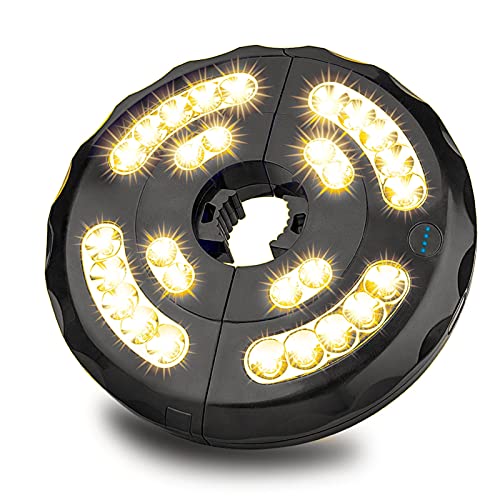 Sonnenschirm Beleuchtung SUPERNIGHT 28 LED Lichter Patio Lights 3 Helligkeitsmodi, 4 AA batteriebetriebenes(nicht im) Schirmstangenlicht für Terrassenschirme im Freien Camping Zelte,Warmweiß