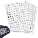 GOMAKERER 600 Stück Auto Schalttafel Aufkleber, 40 Designs Auto Switch ID Label Aufkleber Schwarz Armaturenbrett Schalter Label Aufkleber Für Auto Boot Lkw Camper 15 x 15 mm
