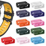 Molain Ersatz-Uhrenarmbandschlaufen aus Gummi, Silikon-Uhrenarmbandhalter, 22 Stück, Befestigungsschlaufe für Smartwatch-Armband, Uhrenbefestigungsringe, 20 mm, 11 Farben