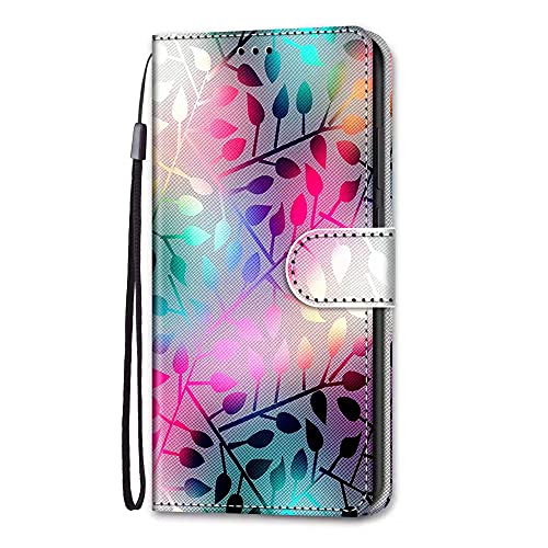 Nadoli Bunt Leder Hülle für Samsung Galaxy S22 Plus,Cool Lustig Tier Blumen Schmetterling Entwurf Magnetverschluss Lanyard Brieftasche Schutzhülle mit Kartenfächern