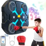 Music Boxing Machine - Kinder Musik Box Maschine, Smart Bluetooth Box Maschine mit Musik, Indoor Interaktiver Wandmontierte Trainer, Musik Boxen Sport Spielzeug für Kinder, Geschenke für Kinder Jungs