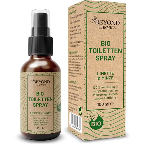 BEYOND CHEMICS Toilettenparfüm | Bio Toilettenduft gegen Gerüche | Geruchsneutralisierer 100% biologisch Abbaubar | Mit ätherischen Ölen Limette und Minze