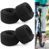 LPZMPZ 4 Stück Hosenklammer Hosenschutz Hosenband Hosenbein Klammer Elastisches Klettband Fahrrad Hosenband für Hosen Outdoor Jogging MilitäRuniformen Angeln Jagd Wandern Radfahren Schwarz