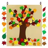 Fall Tree of Thanks Craft Kit, Herbstblatt -Ornamente DIY Thanksgiving -Aktivität für Kinder Kleinkinder mit Filzbaum Bulletin Board für DIY -Handwerk