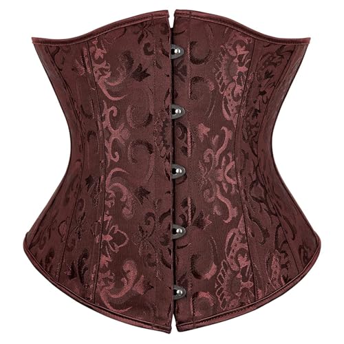 Rouingdd Korsett Kleid Damen Weiß, Halloween Kostüm Damen Vampir Kostüm Damen Korsett Oberteil Schwarz Vampire Piratenkostüm Halloween Kostüm Gothic Top Katherine Pierce Kostüm Pink Corset