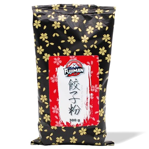 FUJIMAN Gyoza Teig Mehl | Mehlmischung für DIY Gyoza Teigblätter | 300 g Mehl für 20 Teigtaschen, japanische Dumplings | vegan (1 x 300 g)