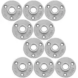 10 Stück Gewinde Boden Flansch, 1/2 Zoll, Rohrverbindungsstücke Wandbodenflansch, Flansch aus Aluminiumlegierung, für Industrierohre, Möbel, Bar, Restaurant, Hotel und DIY-Dekor