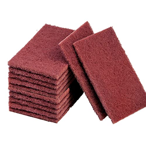 Amacoam Scheuerschwamm Nylon Carborundum Scheuertuch Kratzfrei Putztuch Durable Heavy Duty Scour Pad Allzweck Scrub Schwamm Scheuerschwamm Scratch Topf Scrubber Pads Reinigungsschwamm 10 Stück