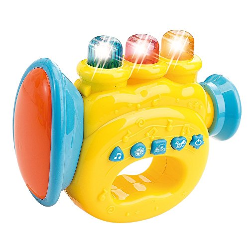 WEofferwhatYOUwant Baby Trompete - Tragbares Musikspielzeug mit LED-Beleuchtung für Kleinkinder ab 6 Monate