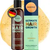 MOÉRIE Haarwuchsfördernde Mineralshampoo für längeres, dickeres und volleres Haar – vegane Haarprodukte, parabenfreie Haarprodukte, alle Haartypen, kehren Haarausfall um, 251 ml, Lotion