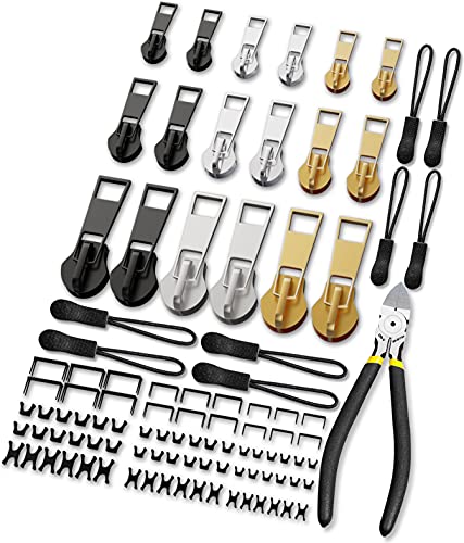 Reißverschluss Reparatur Set, Reisverschlussreparaturset Zipper (99 PCS) Reissverschluss Reparatur, Reisverschlussreparaturset, Zipper Reißverschluss Ersatz, Reißverschluss Schieber(3 Größen: #3/5/8)