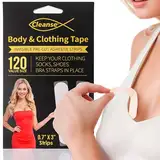 120pcs Fashion Tape Doppelseitig Transparent, Doppelseitiges Klebeband Kleidung, Ganztägige Klebekraft Und Sanft Zu Haut Und Stoffen, Transparente Farbe Für Alle Hauttöne, body tape