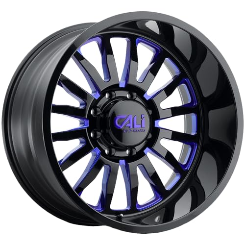 CALI OFF-ROAD Summit 9110-22236BTB Speichen, 22 x 12, 6-135-51 mm, 87,1 mm, glänzend schwarz/blau