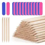 200 Stück Rosenholzstäbchen Maniküre,Doppelseitige Orange Holzstäbchen,Nagelhautschieber Holz Sticks für Maniküre Kunst Pediküre Nagelhautpflege.