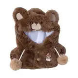 niannyyhouse 10 cm 20 cm Plüsch Puppe Kleidung Bär Schwein Katze Hoodie Overall Jacke Weich Gefüllte Plüsch Zubehör (A2, 10 cm), Beige