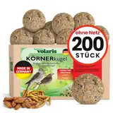 Eggersmann volaris 200 Stück Meisenknödel Protein ohne Netz 18 kg | Körnerkugel für Wildvögel |Nährstoffreiches Ganzahresfutter für alle Vogelarten