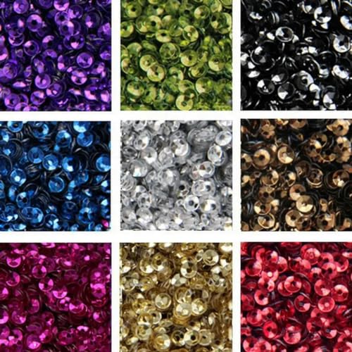 1700 Stück/DIY Tanzkleidungszubehör 3 mm Pailletten geprägte Pailletten Schmuckzubehör-3 Schwarz