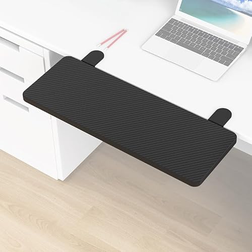 Ergonomische Schreibtischverlängerung, 55 x 24 cm Armauflage Verlängerungsplatte Faltbare Tischhalterung Armlehne für Quadratische Tischplatte in Zuhause Büro