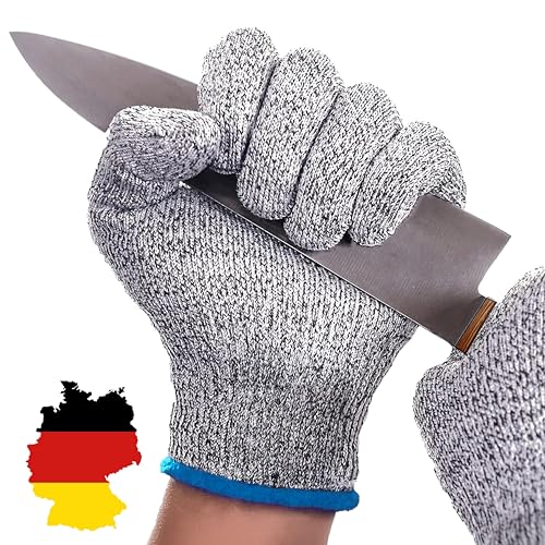 ZWERKZEUG PREMIUM Schnittschutzhandschuhe Küchenhandschuhe Kreuzfaser-PE-Stoff – Schnittfest – Komfortables & dehnbares Material – Hoher Schnittschutz E – ANSI CUT A9