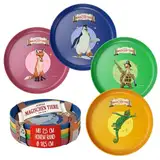 Awave Die Schule der Magischen Tiere 4-teiliges Kinder Teller Set 18,5 cm Kindergeschirr aus rPET ohne Melamin, BPA-frei, Rabbat Henrietta Juri Caspar, Wiederverwendbar Spülmaschinengeeignet