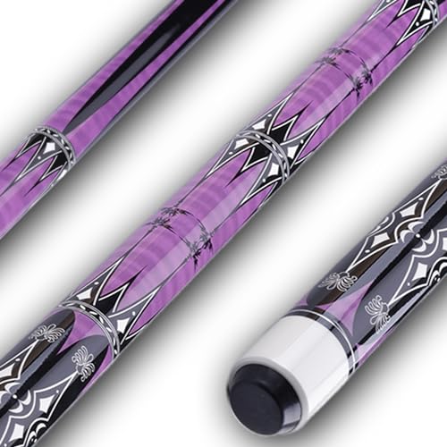 Sinsilvie 13mm 58 Zoll 19 20 Unzen Pool Queue, 1/2 Maple Queue Sticks Pool Cue, Bar Billard Queue für Männer und Frauen (Violett 20oz)