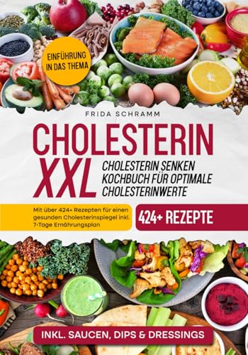 Cholesterin XXL - Cholesterin senken Kochbuch für optimale Cholesterinwerte: Mit über 424+ Rezepten für einen gesunden Cholesterinspiegel inkl. 7-Tage Ernährungsplan