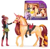 Unicorn Academy Valentina und Einhorn Cinder Set - ca. 12 cm große Originalfiguren zur beliebten Netflix Serie mit zwei Accessoires und Haarbürste für kreatives Rollenspiel, für Kinder ab 4 Jahren