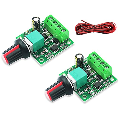 RUNCCI-YUN 2pcs 1,8 V 3 V 5 V 6 V 7,2 V 12 V 2A PWM Motor-Drehzahlsteller,DC drehzahlregler 12v,Motordrehzahl Schalter Controller Led Volt Regler Speed Controller