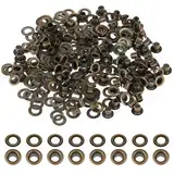 100 Satz Tüllen Kit Metall Ösen, 3 mm/1/8 Zoll Kleine Ösen, Grommet Werkzeug Kit für Perlenkerne, DIY Projekt, Schuhe, Leder, Stoff Planen