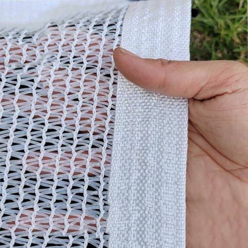 50 % Schattentuch, weißer Sonnenschutzstoff für Gewächshäuser, Outdoor, Terrasse, Carport, Garten, Schatten, langlebig, 2 x 6 m, Sonnenschutzlösung